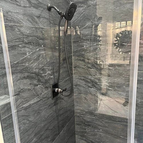 Beautiful marble bathroom work in Cumberland County, NJ from Artisan Floors & Interiors